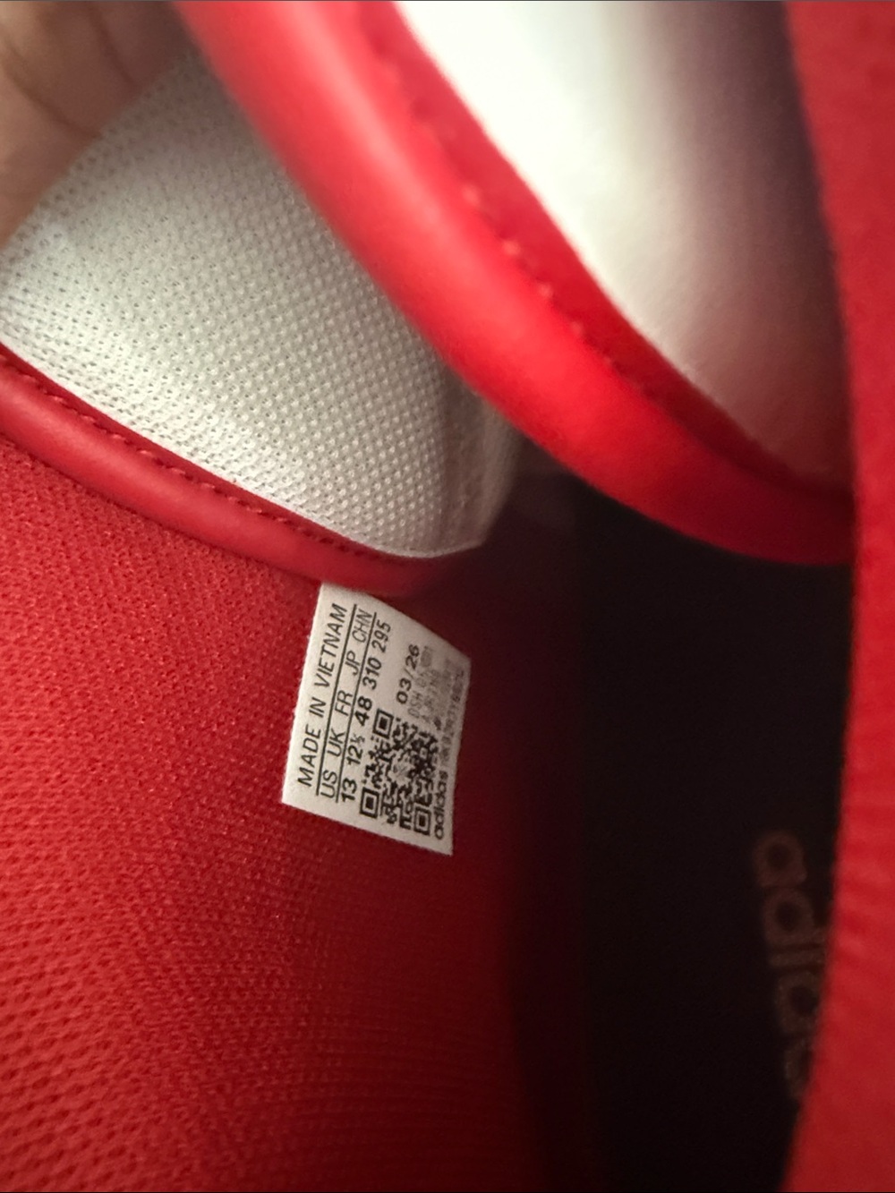 adidas High-Top Sneakers in White, Red & Black - Picture 14 of 14